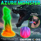 Creature Cocks Aqua-Cock - Glow in Dark Multi-Coloured 19.3cm Fantasy Dildo