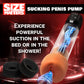 Size Matters Sucking Penis Pump - Clear USB Rechargeable Penis Pump + Attachments