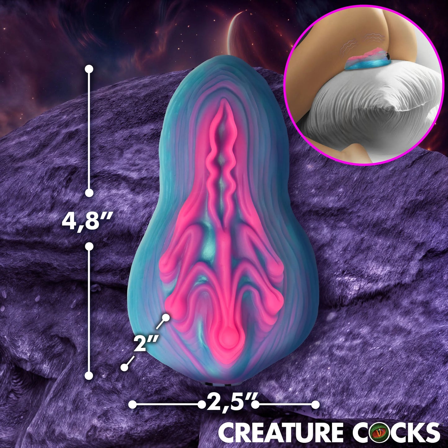 Creature Cocks Vulvaron - 10X Vibrating Silicone Grinder w/ Remote Control