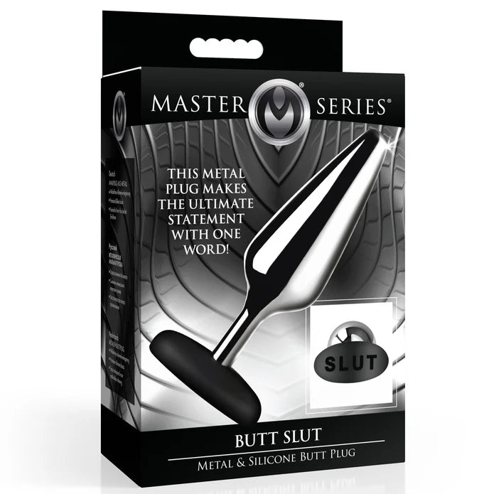 Master Series Butt Slut Metal & Silicone Butt Plug