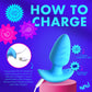 XR Brands | BANG! 10X Rotating & Vibrating Silicone Butt Plug w/ Remote - Blue