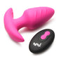 XR Brands | BANG! 10X Rotating & Vibrating Silicone Butt Plug w/ Remote - Pink