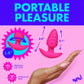 XR Brands | BANG! 10X Rotating & Vibrating Silicone Butt Plug w/ Remote - Pink