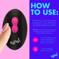 XR Brands | BANG! 10X Rotating & Vibrating Silicone Butt Plug w/ Remote - Pink