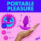 XR Brands | BANG! 10X Rotating & Vibrating Silicone Butt Plug w/ Remote - Purple