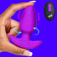 XR Brands | BANG! 10X Rotating & Vibrating Silicone Butt Plug w/ Remote - Purple