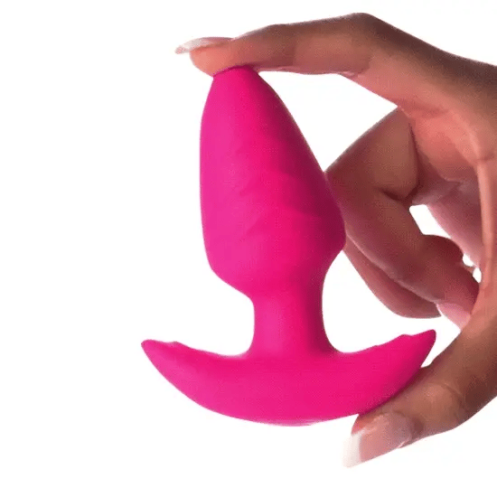XR Brands | BANG! 10X Rotating & Vibrating Silicone Butt Plug w/ Remote - Pink