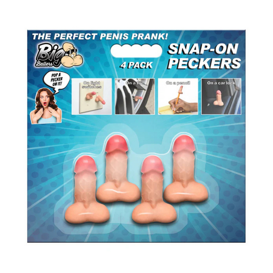 XR Brands | Big Ballers Snap-On Peckers - 4 Pack