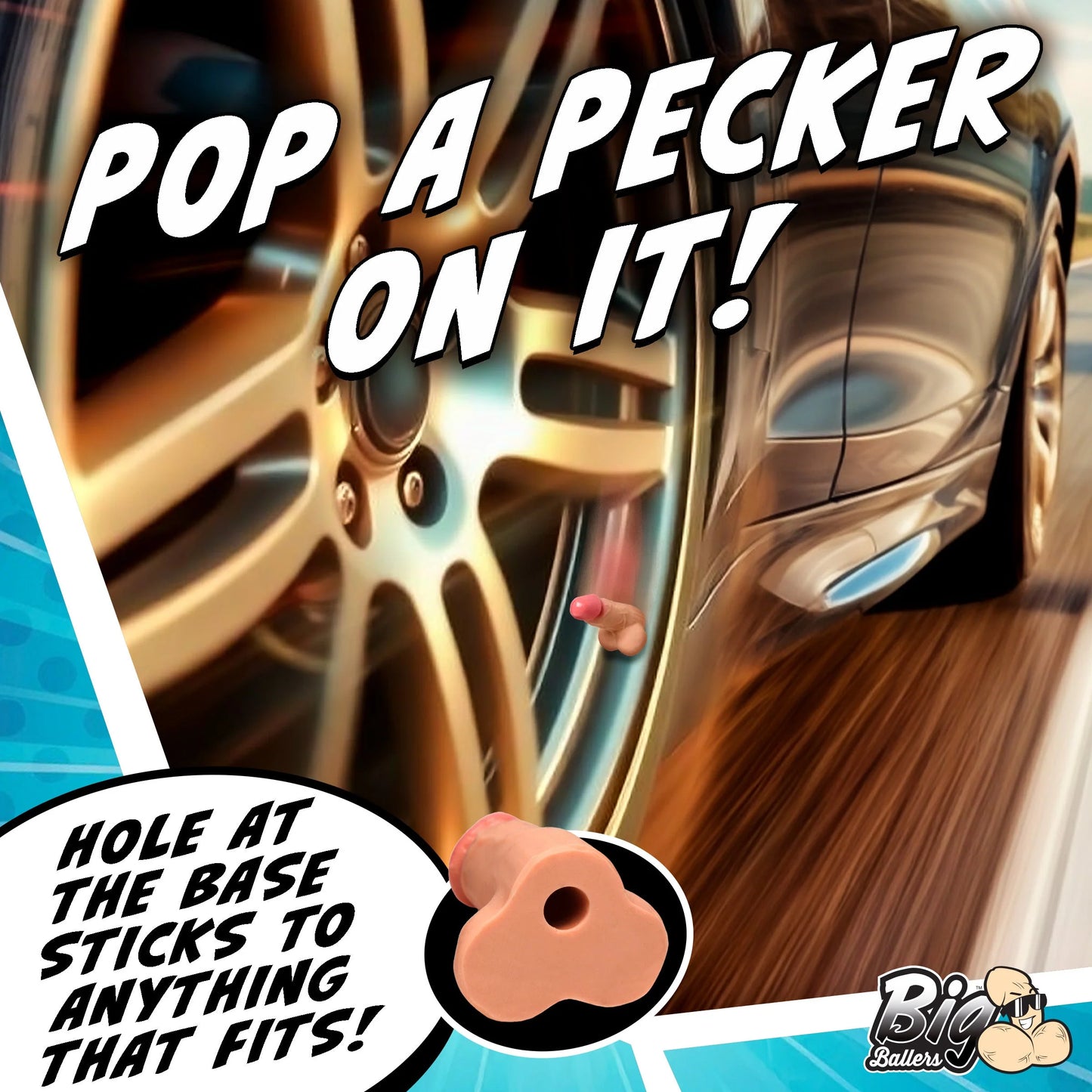 XR Brands | Big Ballers Snap-On Peckers - 4 Pack