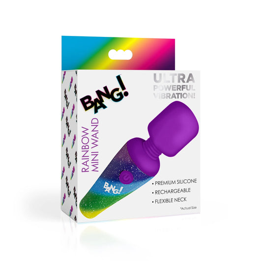 XR Brands | BANG! 10X Rainbow Mini Wand Vibrator