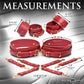 Master Series Crimson Captive Thigh Wrist Ankle Hog Tie Restraints