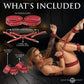 Master Series Crimson Captive Thigh Wrist Ankle Hog Tie Restraints