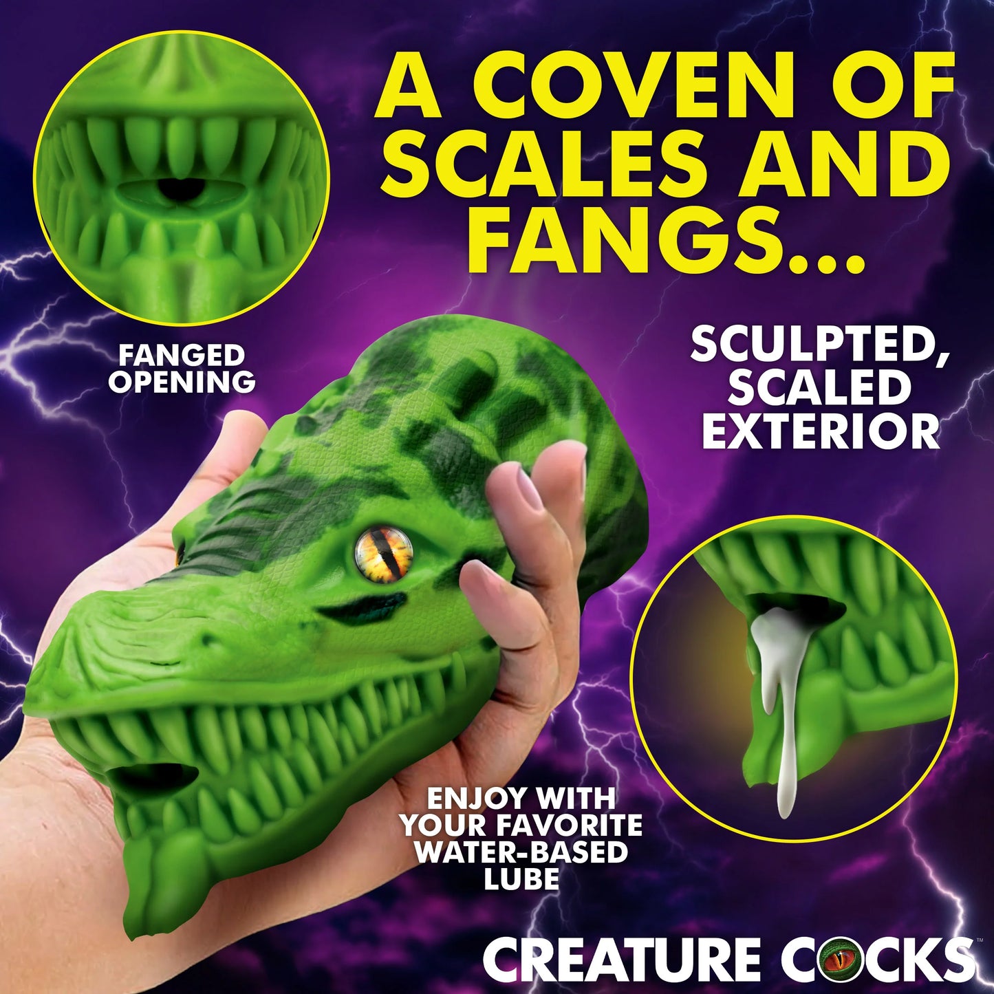 Creature Cocks Dragon Tamer Silicone Stroker - Green