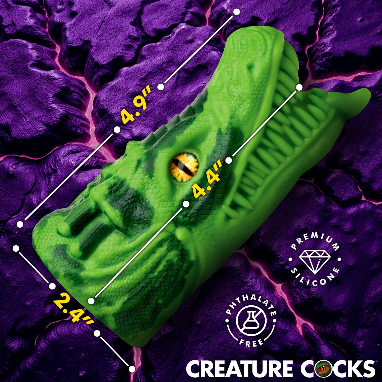 Creature Cocks Dragon Tamer Silicone Stroker - Green