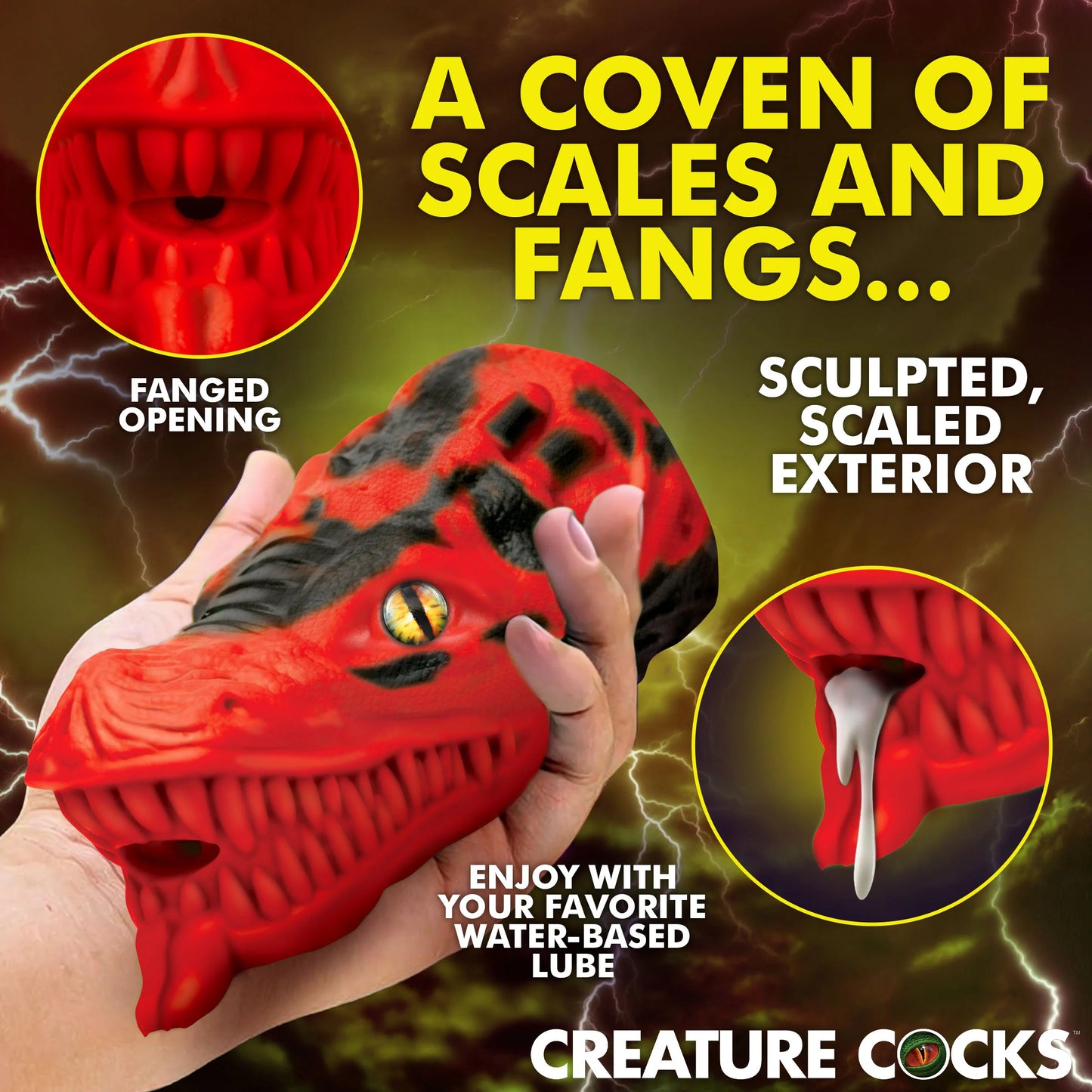 Creature Cocks Dragon Tamer Silicone Stroker - Red