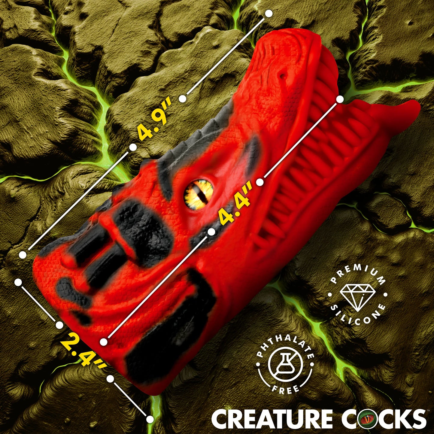 Creature Cocks Dragon Tamer Silicone Stroker - Red