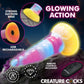 Creature Cocks Unicorn Glow-in-the-Dark Vibrating Silicone Dildo w Remote