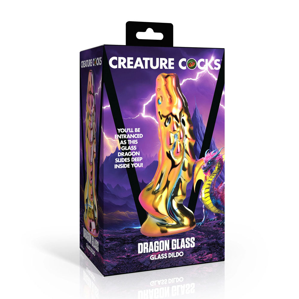 Creature Cocks Dragon Glass Metallic Fantasy Dildo