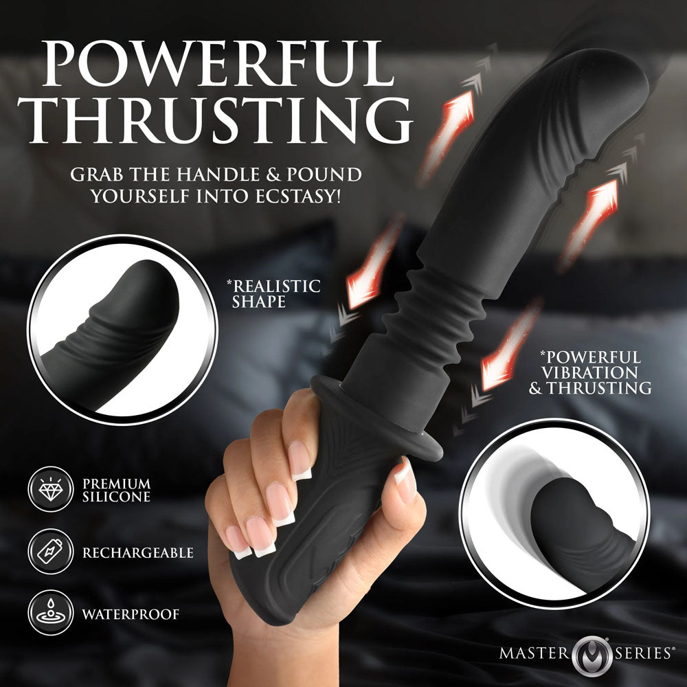 Master Series Power Thrust - Black 26.4cm USB Rechargeable Thrusting Vibrator