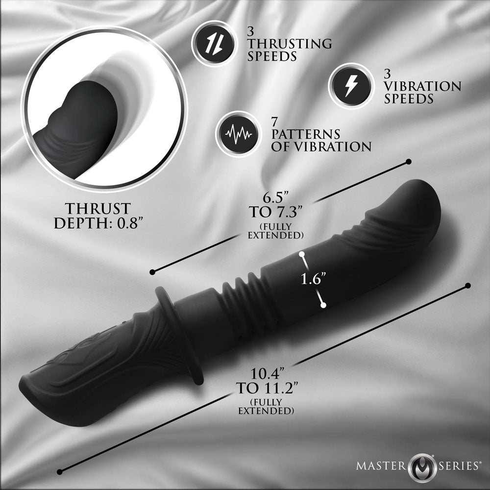 Master Series Power Thrust - Black 26.4cm USB Rechargeable Thrusting Vibrator