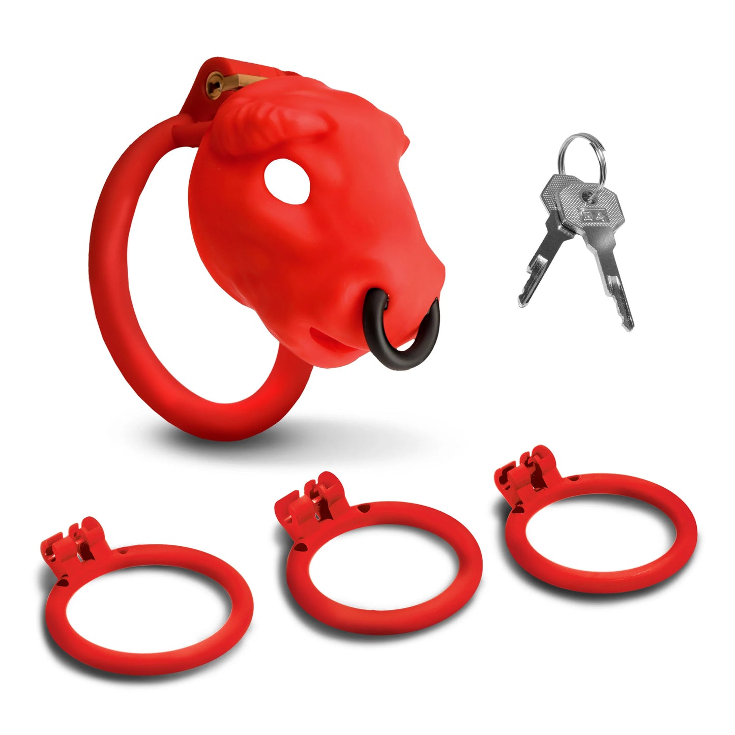Master Series Bull Chastity Cage - Red