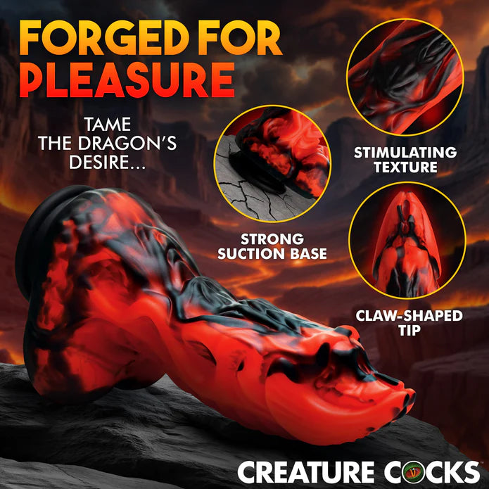 Creature Cocks Dragon Thrust Thrusting & Vibrating Silicone Dildo with Remote