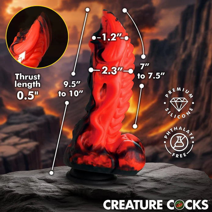 Creature Cocks Dragon Thrust Thrusting & Vibrating Silicone Dildo with Remote