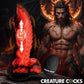 Creature Cocks Dragon Thrust Thrusting & Vibrating Silicone Dildo with Remote