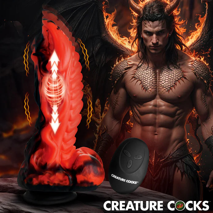Creature Cocks Dragon Thrust Thrusting & Vibrating Silicone Dildo with Remote