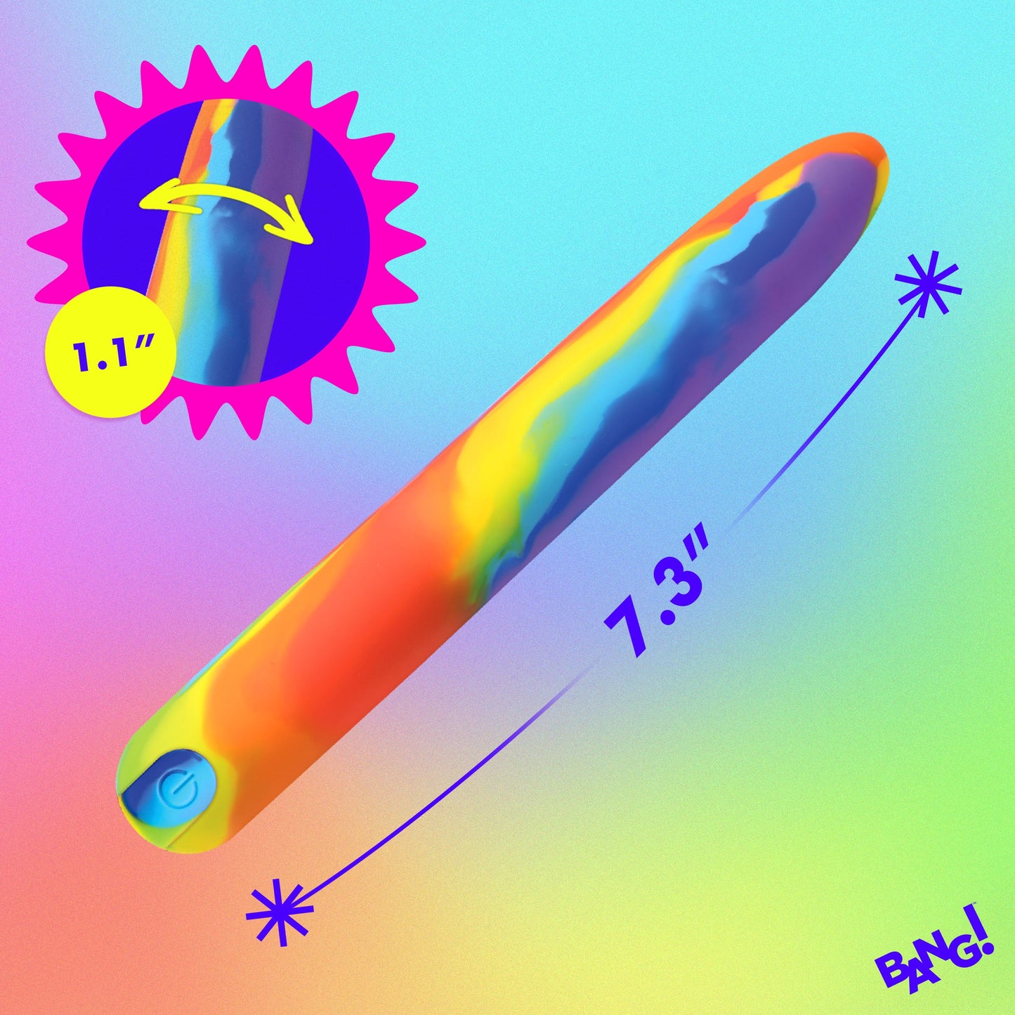 XR Brands | BANG! Rainbow Silicone Vibrator