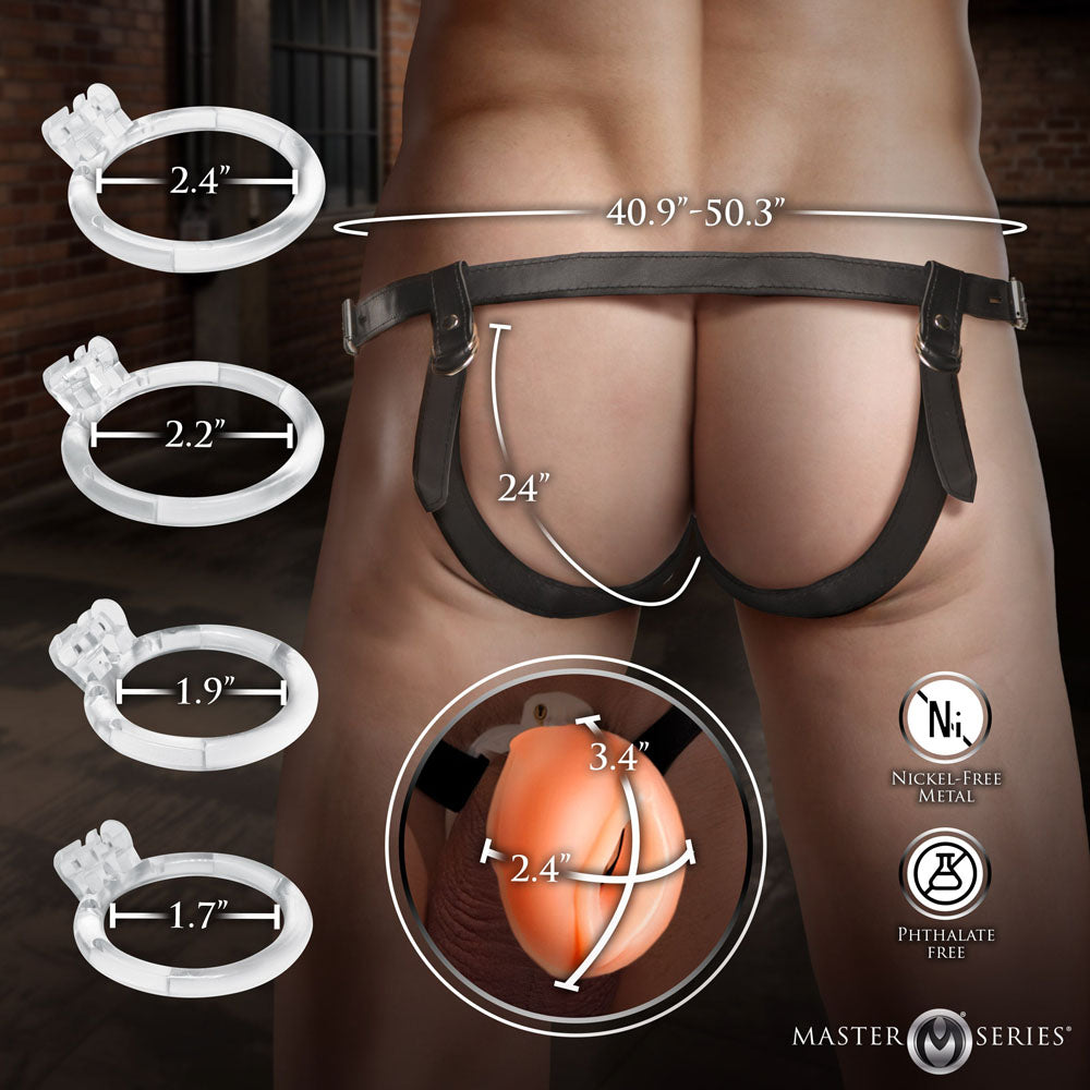 Master Series Pussy Chastity Cage Set - Light