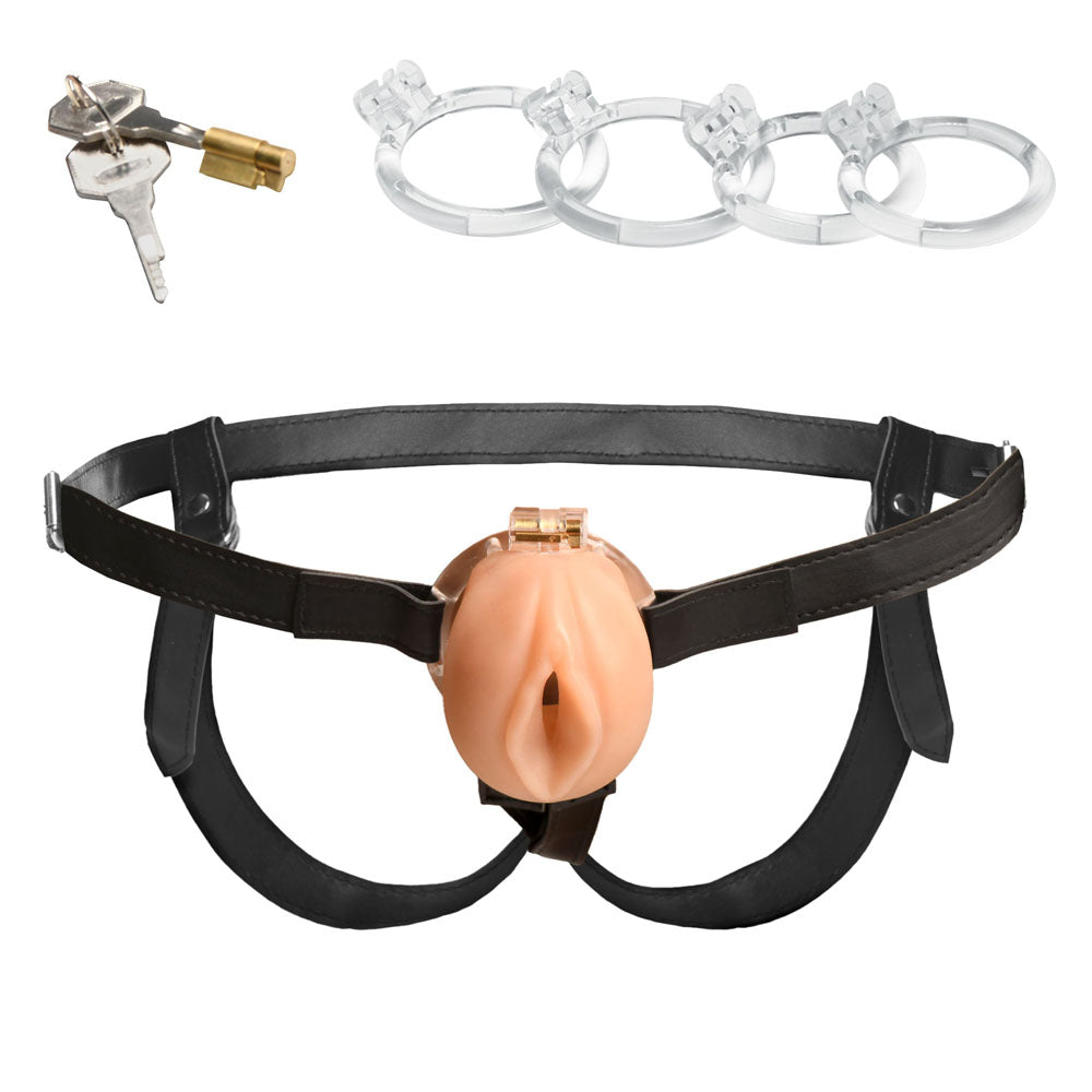 Master Series Pussy Chastity Cage Set - Light