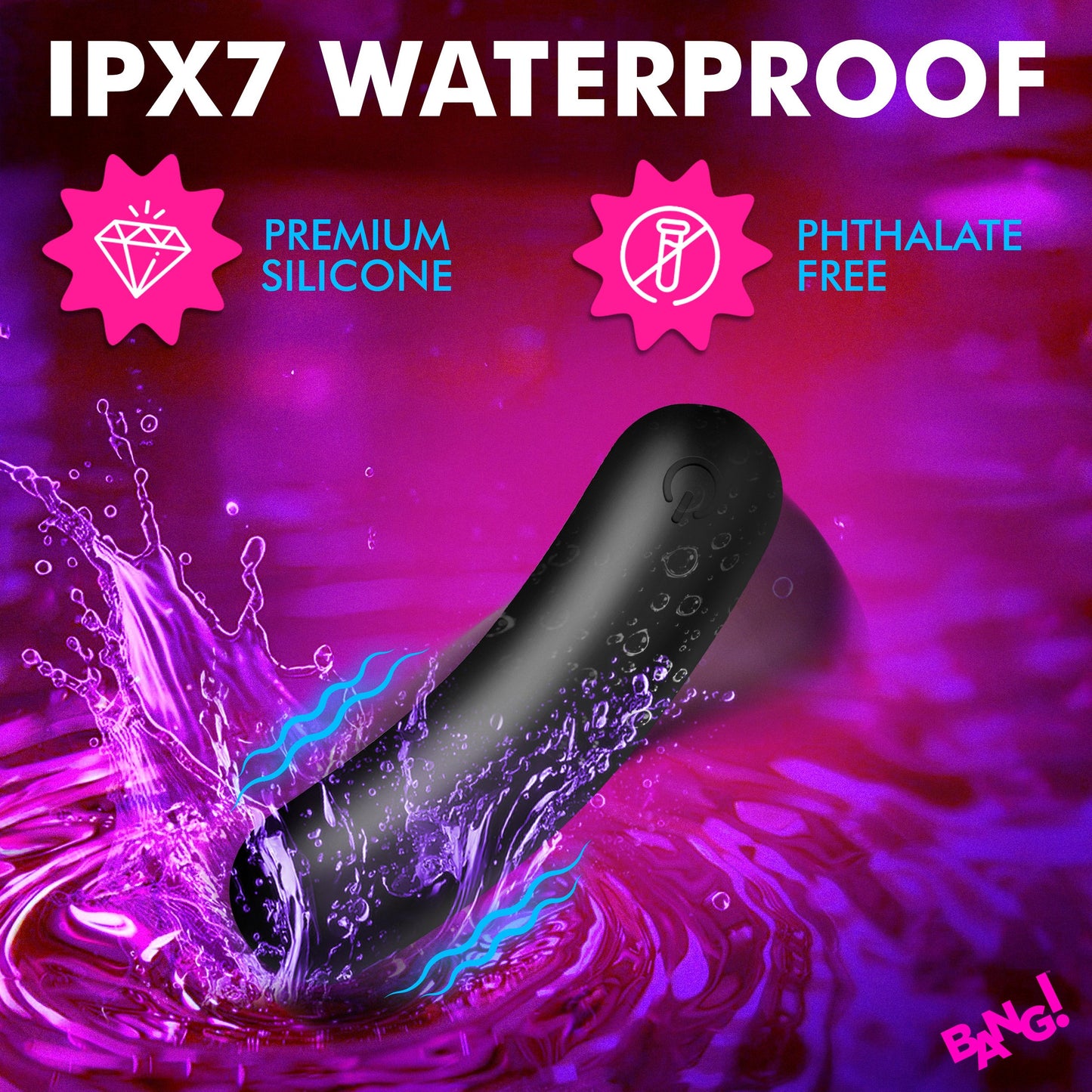 XR Brands | BANG! Flexible Silicone Bullet Black