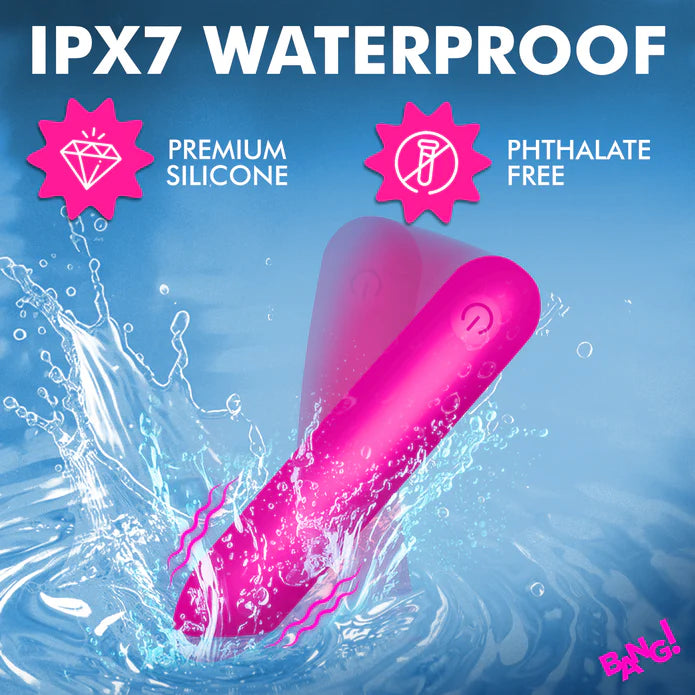XR Brands | BANG! Tapered Flexible Silicone Bullet Pink