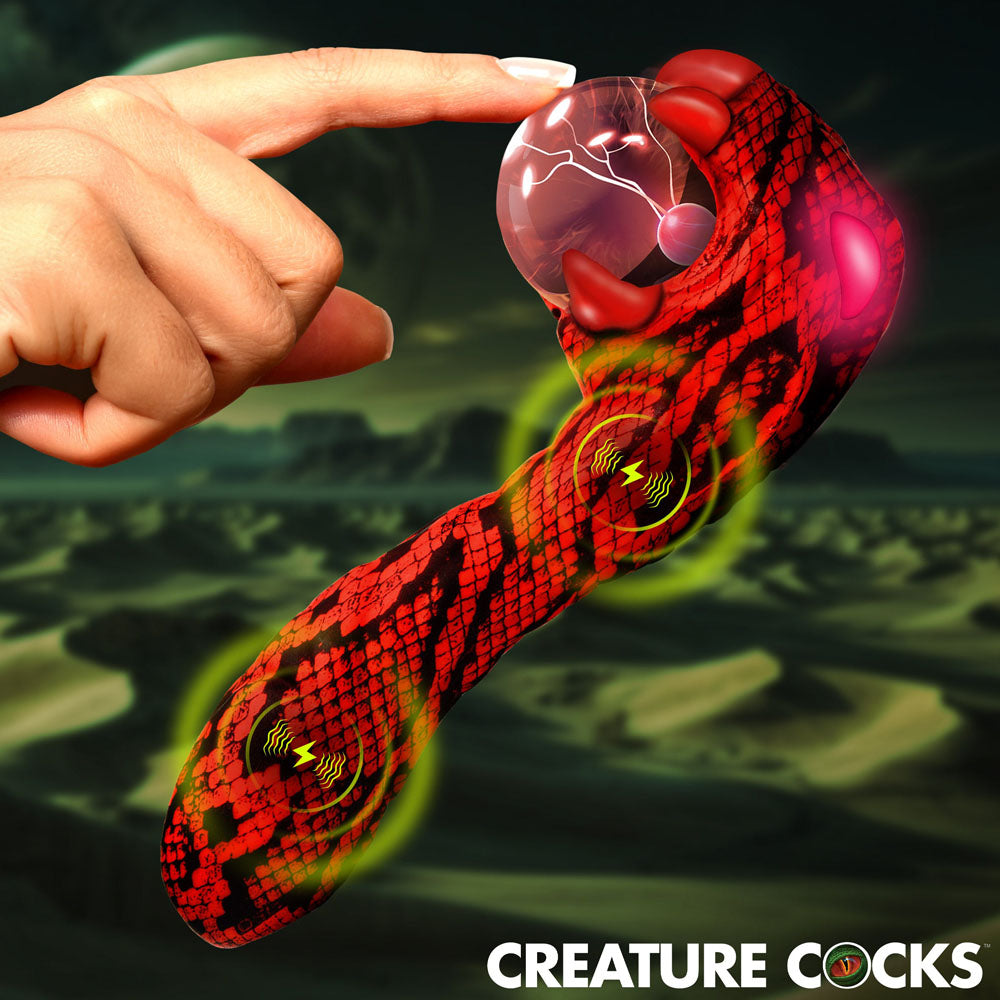 Creature Cocks Cobra - Silicone Plasma Fantasy Vibrator with Plasma Ball Orb