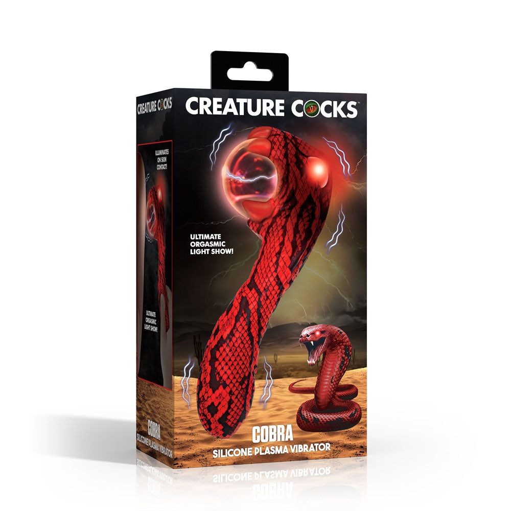 Creature Cocks Cobra - Silicone Plasma Fantasy Vibrator with Plasma Ball Orb