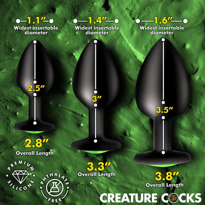 Creature Cocks Creature Eyes Silicone Butt Plug Set