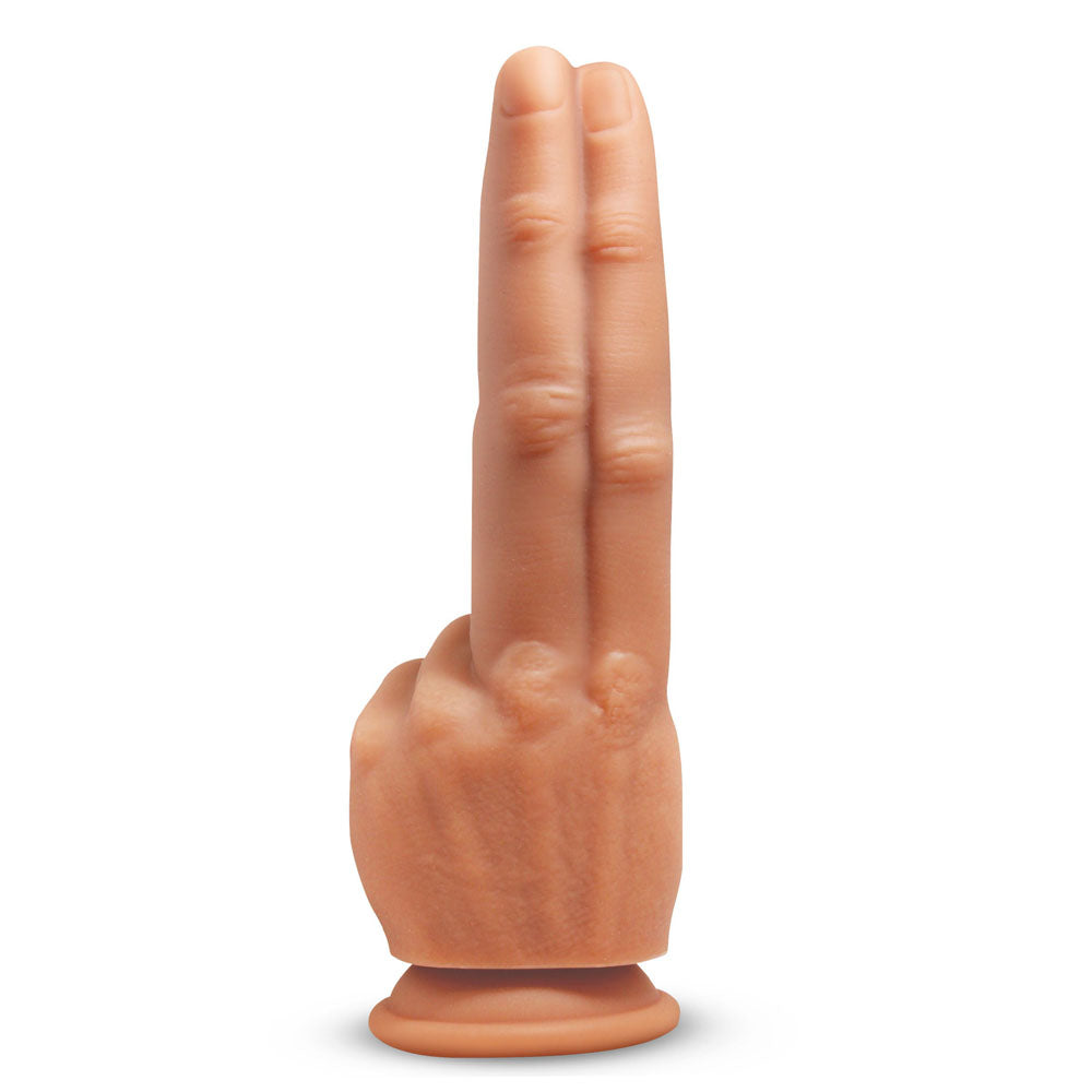 Master Series The Pleaser - Flesh 23.6cm Double Finger Dildo