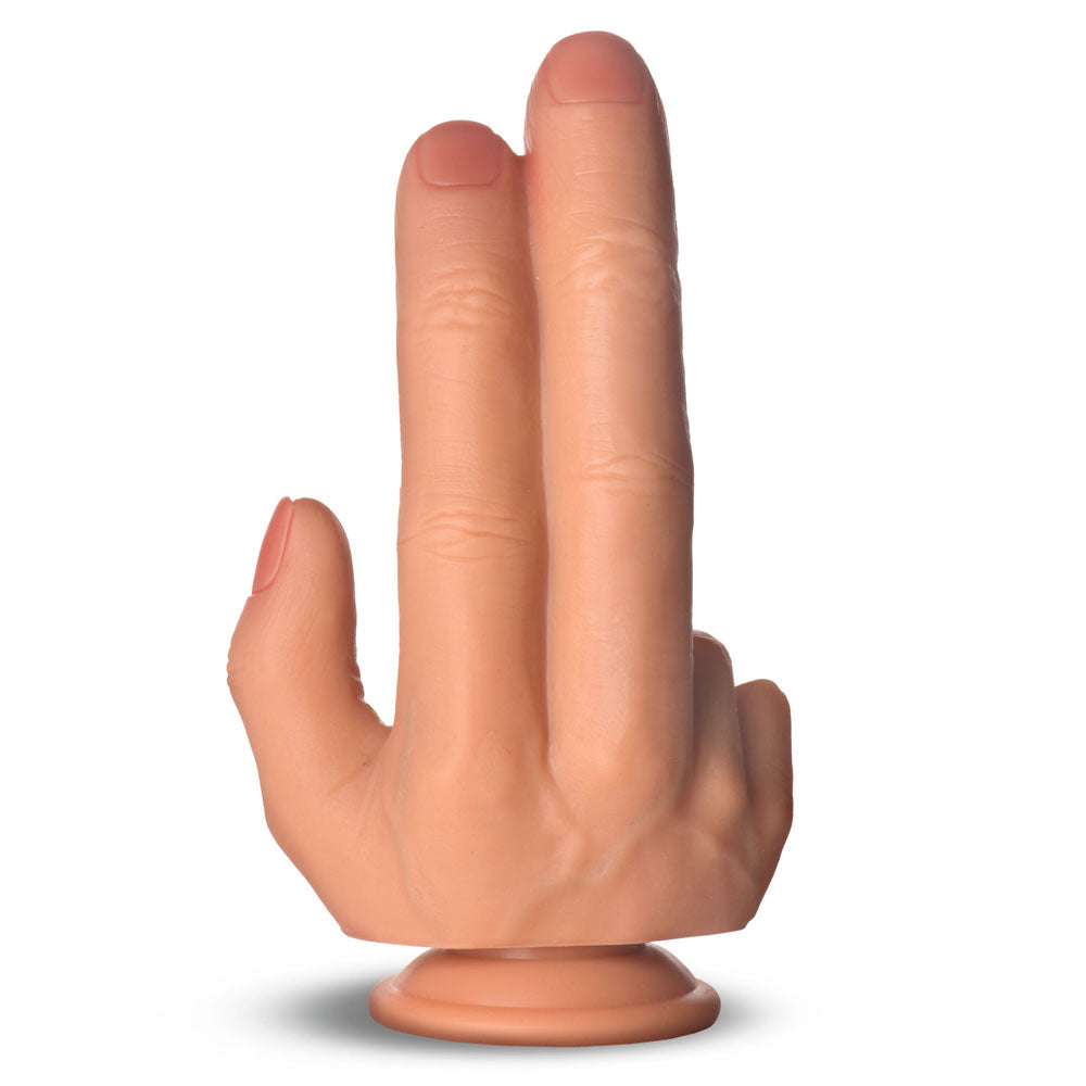 Master Series The Shocker - Flesh 20.8cm Double Finger Dildo