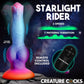 Creature Cocks Astro Cock - Glow In Dark Vibrating Fantasy Dildo with Remote