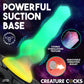 Creature Cocks Astro Cock - Glow In Dark Vibrating Fantasy Dildo with Remote