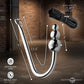 Master Series Roped - Beaded Metal Anal Hook with Rope