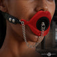 Master Series Plugged - Red Lips Silicone Feeding Mouth Gag