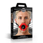 Master Series Plugged - Red Lips Silicone Feeding Mouth Gag