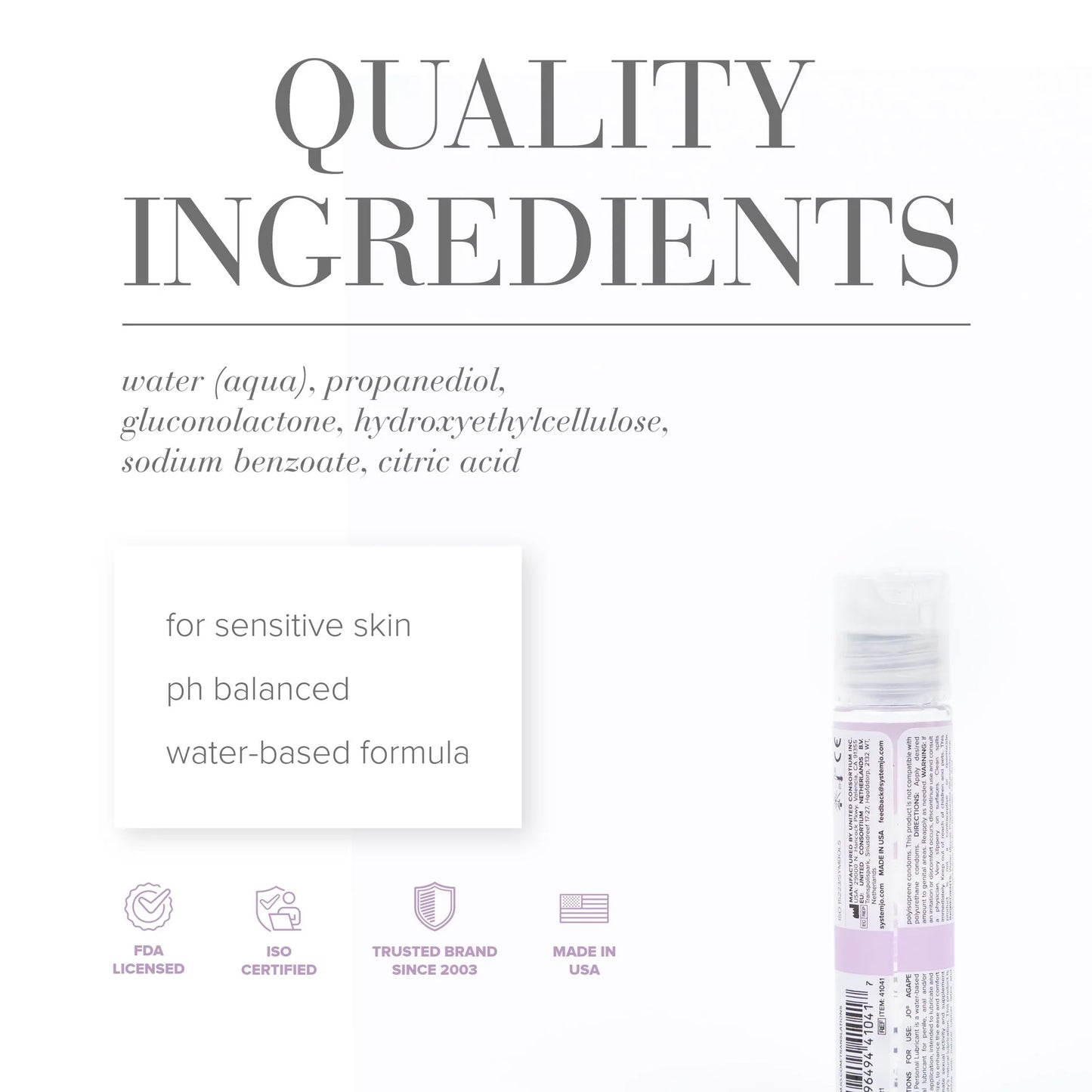 JO Agape Water Based Lubricant 2oz/60ml