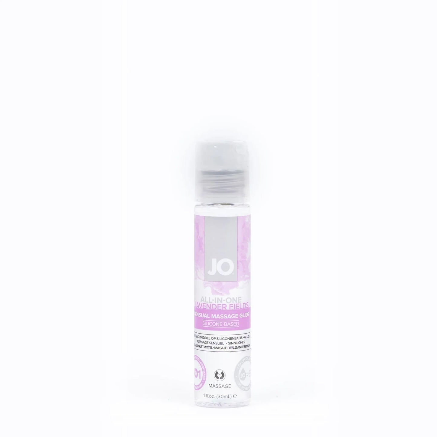 JO Massage Glide All-In-One Sensual Lavender Fields Silicone Lubricant 4oz/120ml