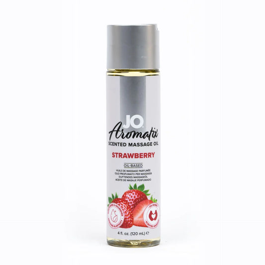 JO Aromatix Strawberry Scented Massage Oil 4oz/120ml