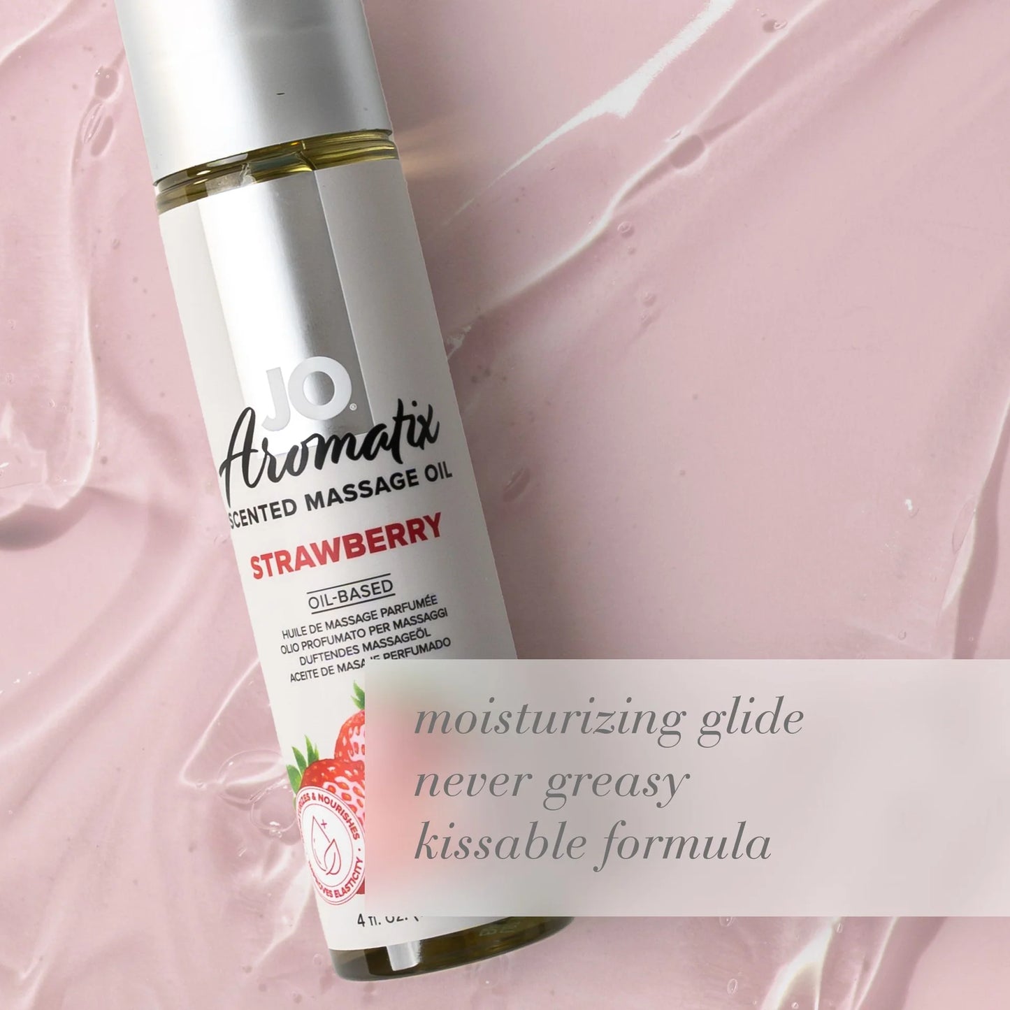 JO Aromatix Strawberry Scented Massage Oil 4oz/120ml