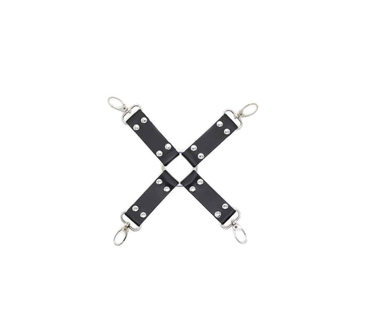 Love In Leather PU Hog Tie Cross Shackle Piece