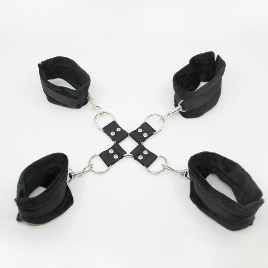 Love In Leather Soft Furry Hog Tie Shackle